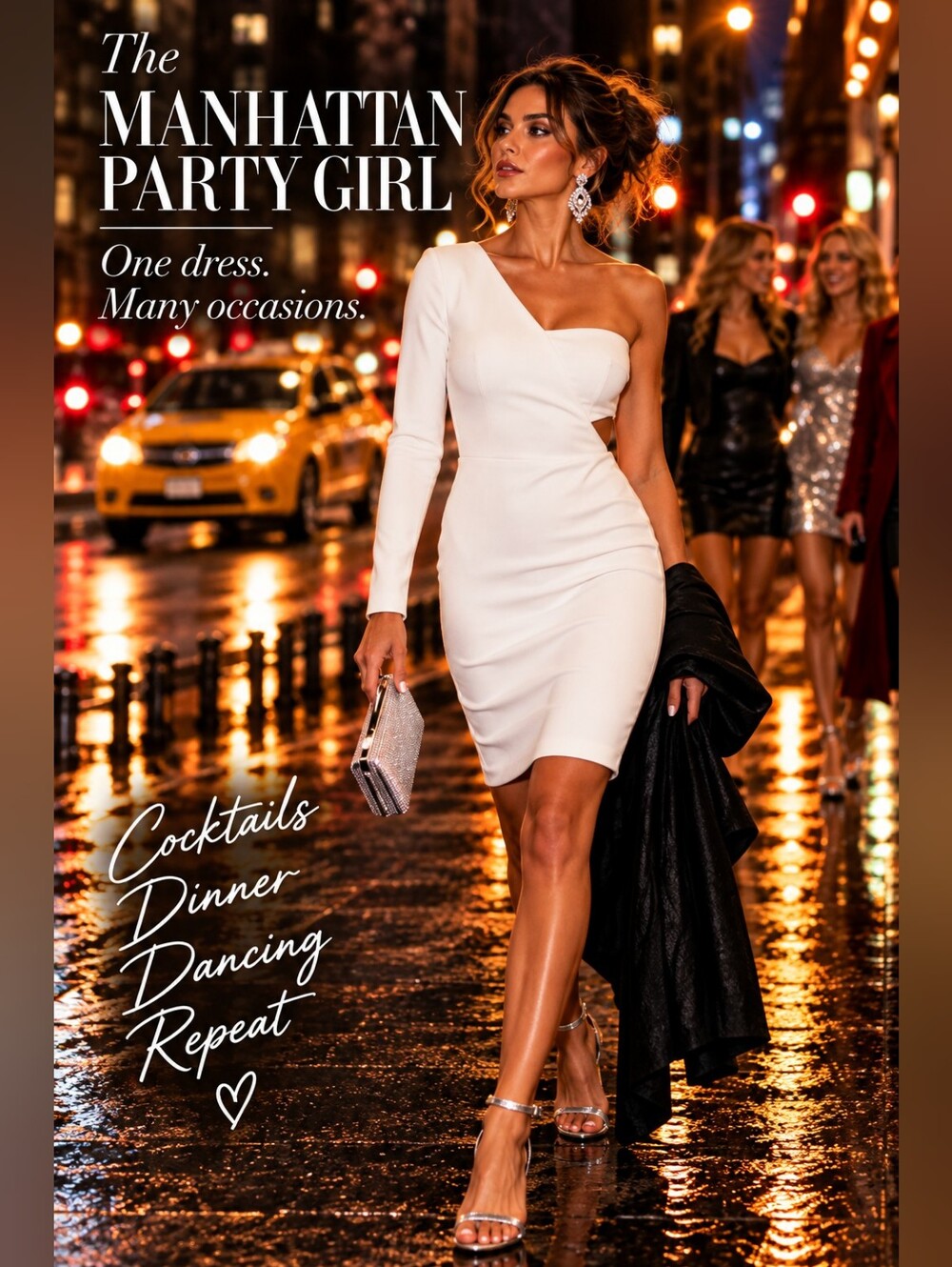 Lulus One Night One Shoulder Long Sleeve Bodycon Dress